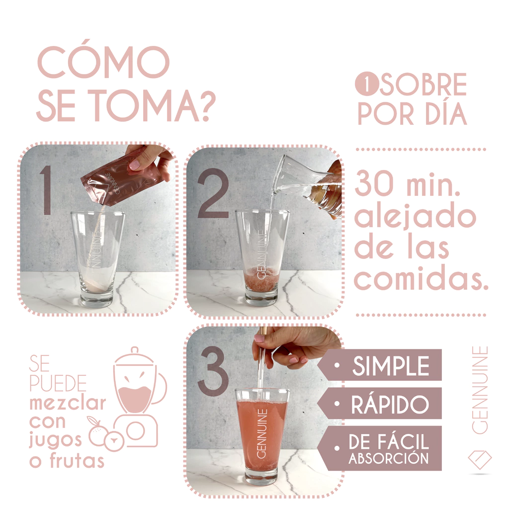 3 MESES - ANTIAGE (REJUVENECER) - Colágeno hidrolizado bebible (6 cajas - 15 sobres c/u) - Imagen 5