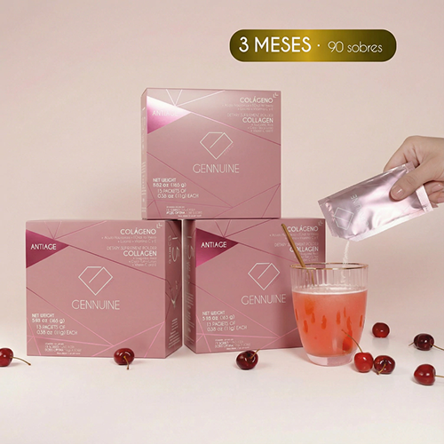 3 MESES - ANTIAGE (REJUVENECER) - Colágeno hidrolizado bebible (6 cajas - 15 sobres c/u)